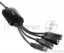 Разветвитель USB 2.0 Buro BU-HUB4-0.3-U2.0-Splitter 4порт. черный