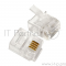 Вилка телефонная MP-6p4c/5, контакты 3m (100 шт.) RJ-11