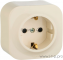 Электроустановочные изделия Legrand Legrand 782250 Розетка с заземлением с защитными шторками (Слоновая кость)