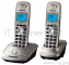 Телефон Panasonic KX-TG2512RUN (платиновый) {Доп трубка в комплекте,АОН, Caller ID,спикерфон на трубке,полифония}