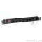 Блок розеток горизонтальный ExeGate ServerPro PDU-19H801 Al-8S-C14-SW, 19, 1U, Алюминий, 8 Schuko, С14, выкл. с подсветкой, черный