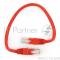 Патч-корд UTP Cablexpert PP12-0.25M/R кат.5e, 0.25м, литой, многожильный (красный)