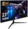 Монитор игровой 165 Гц 27 ExeGate Combat EG2700A (IPS LED Grade A+, 2K, 2560x1440@165Гц (WQHD), 16:9, 300cd/m2, 1000:1, 178°/178°, 1ms, HDMI, DisplayPort, audio-out, Flicker-free, FreeSync, Low Blue Light, кабель HDMI 1.5м, VESA 100x100, регулировка
