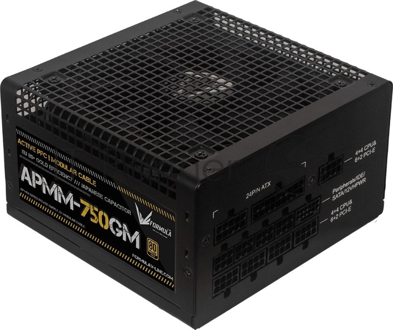 Блок питания Aerocool / Formula ATX 750W APMM-750GM Gen.5 80 PLUS gold (20+4pin) APFC 120мм fan 8xSATA Cab Manag RTL