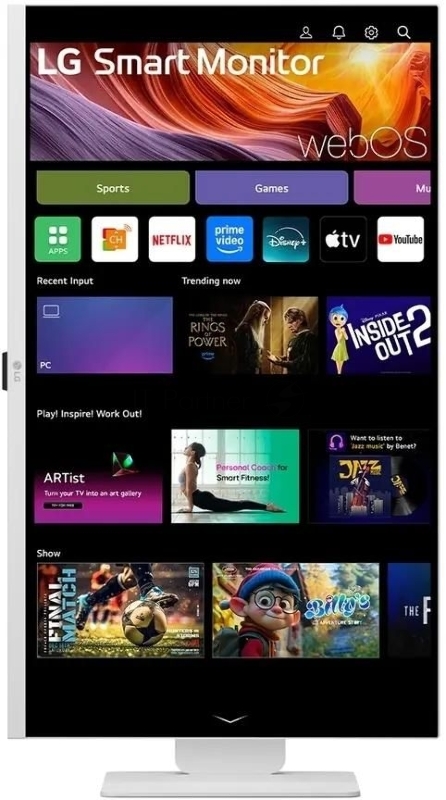 Монитор LG 31.5 UltraFine 32U830SA-W белый IPS LED 5ms 16:9 HDMI M/M матовая HAS Piv 1200:1 400cd 178гр/178гр 3840x2160 60Hz 4K USB 7.7кг