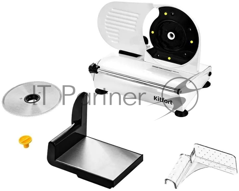 Ломтерезка Kitfort КТ-6269 150Вт (нарезка до 15мм) серебристый/черный