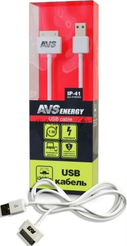 Кабель AVS IP-41 для iphone 4 (1м)