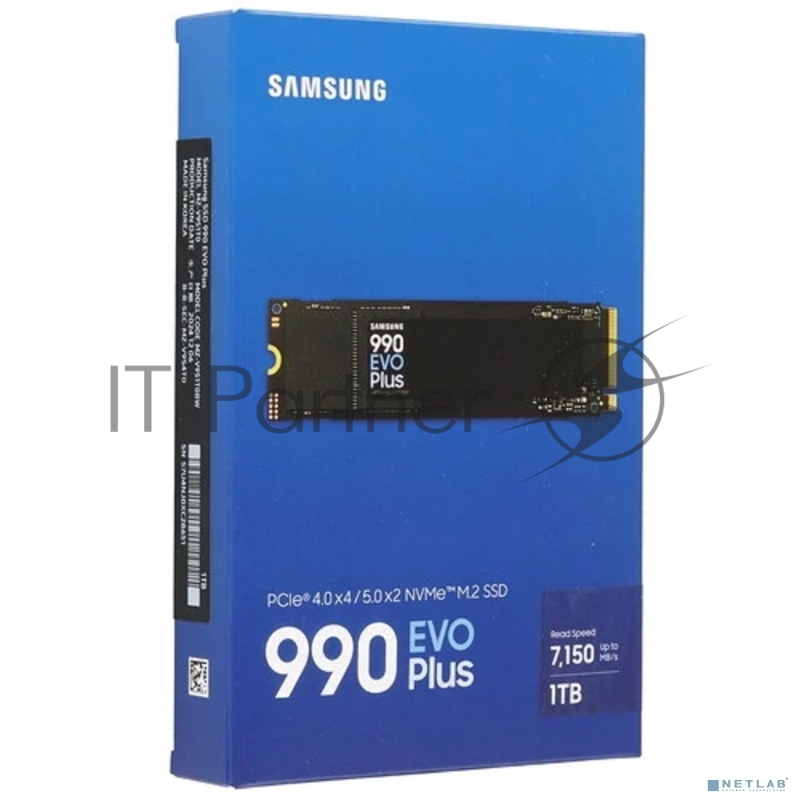 Накопитель SSD Samsung 990 EVO Plus, 1024 ГБ, M.2 2280, PCIe 4.0 x4, NVMe, R/W 7150/6300