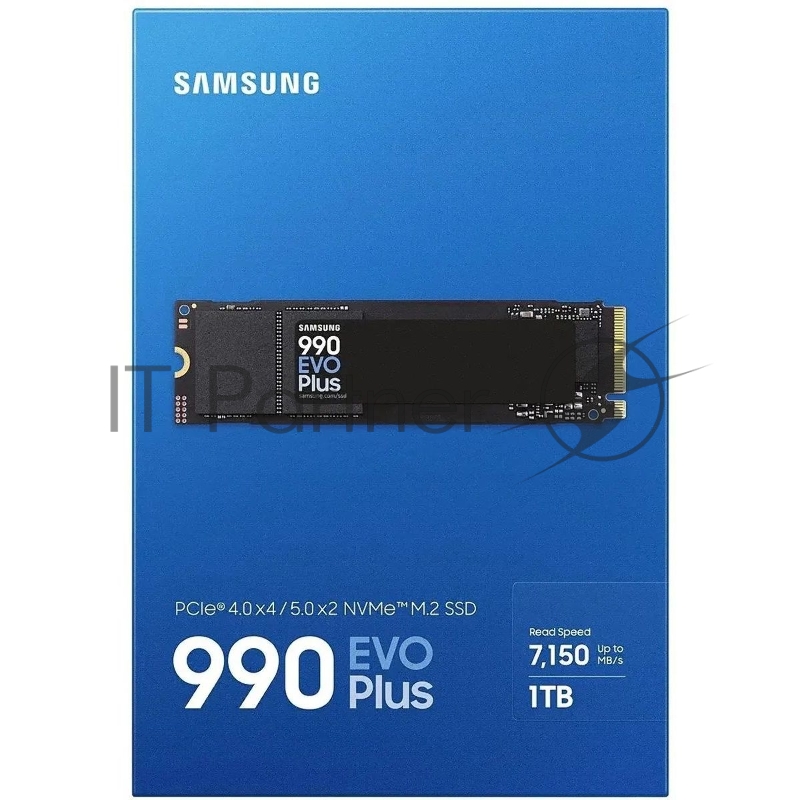 Накопитель SSD Samsung 990 EVO Plus, 1024 ГБ, M.2 2280, PCIe 4.0 x4, NVMe, R/W 7150/6300