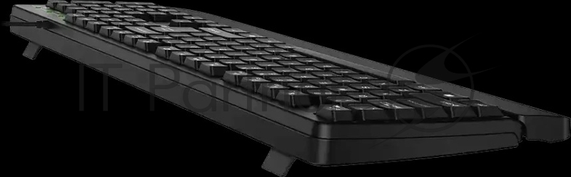 Клавиатура проводная Genius KB-123 /вогнутые клавиши/подставка для ладоней/защита от проливания/USB/кабель 1.5м/черный (31300021402)