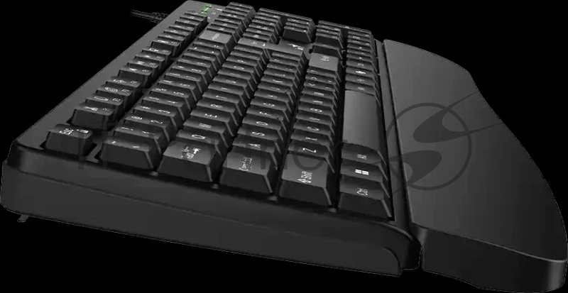 Клавиатура проводная Genius KB-123 /вогнутые клавиши/подставка для ладоней/защита от проливания/USB/кабель 1.5м/черный (31300021402)