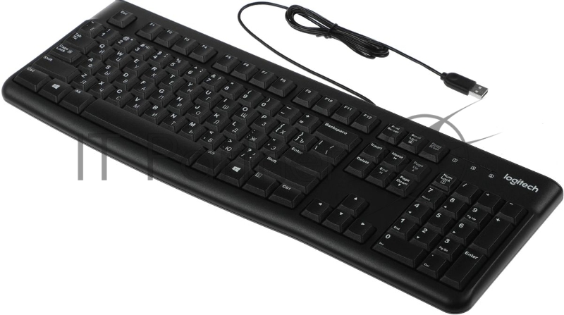Клавиатура проводная Logitech K120 for business, USB черный (неоригинальная гравировка)