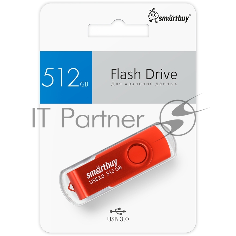 Флешка UFD 3.0/3.1 SmartBuy 512GB Twist Red (SB512GB3TWR)