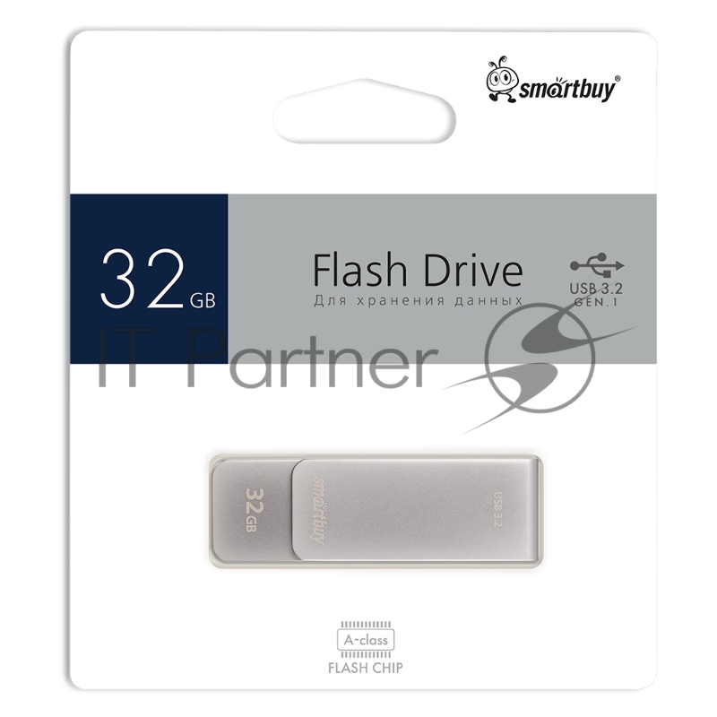 Флешка USB 3.0/3.2 32GB Smart Buy M1 Metal Grey
