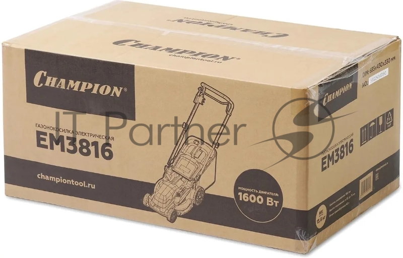 Газонокосилка ручная Champion EM3816 1.6Вт