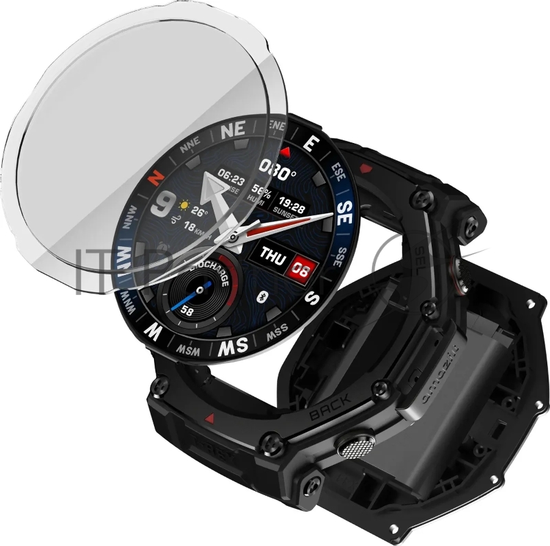 Смарт-часы Amazfit T-rex 3 Pro A2444 48мм 1.5 AMOLED корп.черный рем.черный разм.брасл.:22мм (1747201)