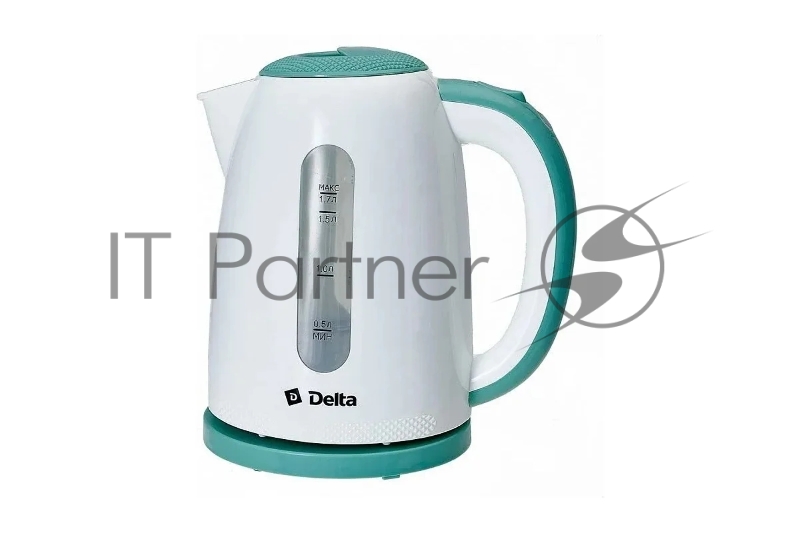 Чайник DELTA DL-1106 белый с мятным