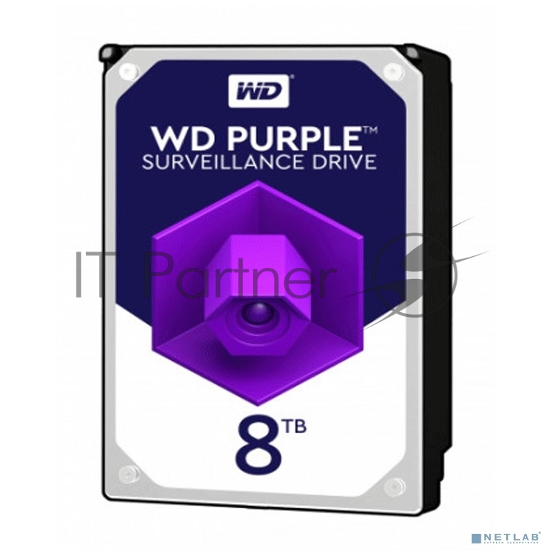 Жесткий диск Western Digital HDD SATA-III 8Tb Purple WD82PURX, IntelliPower, 256MB buffer (DV&NVR)