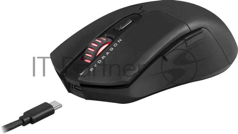 Игровая мышь REDRAGON FYZU черная (USB, Pixart P3395, Huano, 6 кн., 26000 Dpi, RGb подсветка)