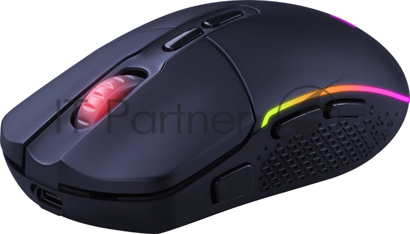 Мышь беспроводная REDRAGON 2.4G/проводная игровая 7+кн.колесо 10000dpi RGb черный Invader Pro 71845