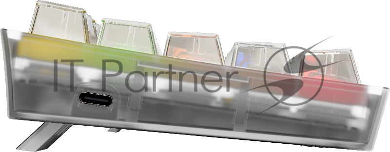 Игровая клавиатура Redragon Fizz прозрачно-белая 71736 (USB,+ICE, 61 кл., RGB подсветка)