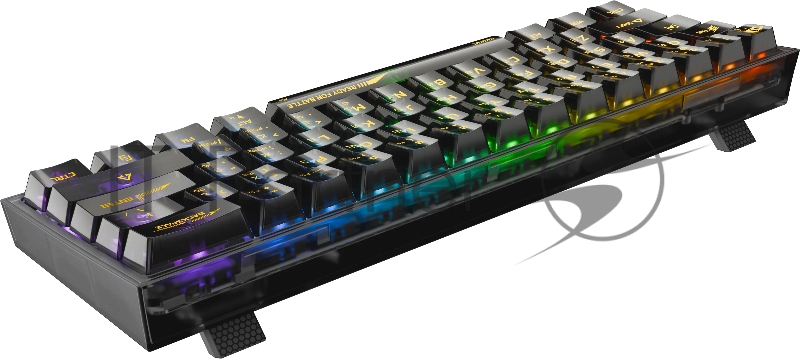 Игровая клавиатура Redragon Fizz прозрачно-черная 71737 (USB, +ICE, 61 кл., RGB подсветка)