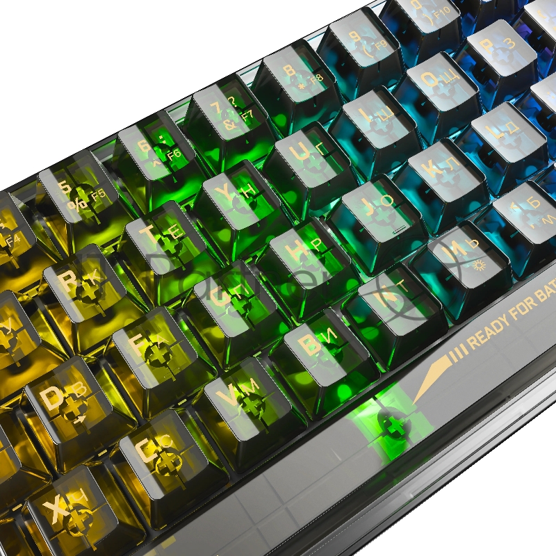 Игровая клавиатура Redragon Fizz прозрачно-черная 71737 (USB, +ICE, 61 кл., RGB подсветка)