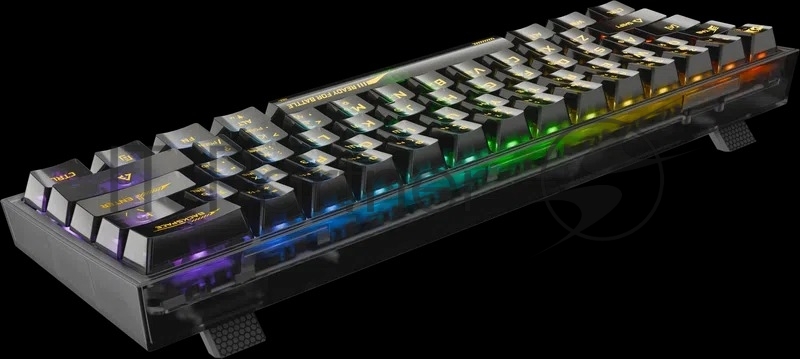 Игровая клавиатура Redragon Fizz прозрачно-черная 71737 (USB, +ICE, 61 кл., RGB подсветка)