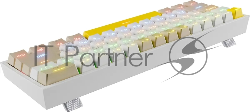 Клавиатура REDRAGON (72596) Fizz RU,Rainbow,бежевый/желтый,red свитч