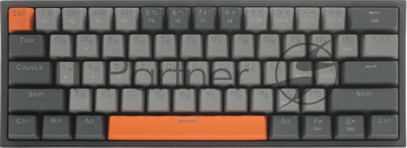 Клавиатура REDRAGON (72599) Fizz RU,Rainbow,красные свитчи, механическая