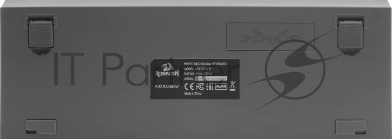 Клавиатура REDRAGON (72599) Fizz RU,Rainbow,красные свитчи, механическая