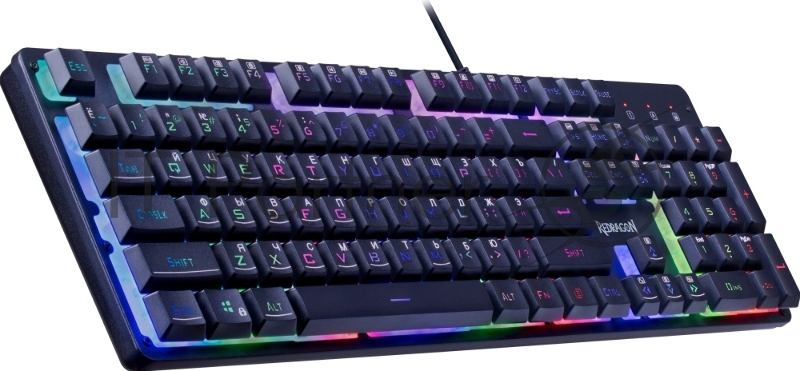 Проводная игровая клавиатура Redragon Nagato RU, RGB, черный, 25 anti-ghost, мемб.