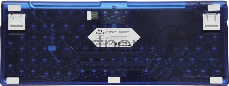 Беспроводная клавиатура Redragon Garen Pro RU RGB, бел/син, градиент,BT+2.4