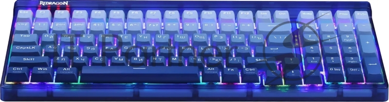 Беспроводная клавиатура Redragon Garen Pro RU RGB, бел/син, градиент,BT+2.4