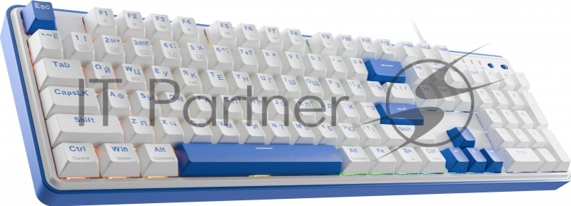 Беспроводная клавиатура Redragon Faye Pro RU,RGB,бел/син,BT+2.4G,гаскет_1