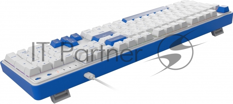 Беспроводная клавиатура Redragon Faye Pro RU,RGB,бел/син,BT+2.4G,гаскет_1