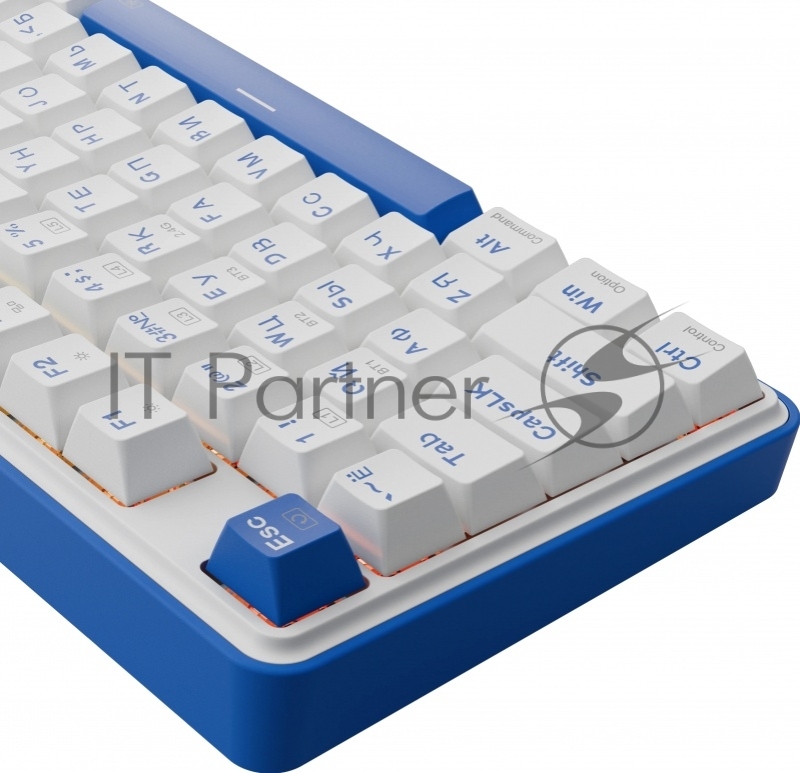 Беспроводная клавиатура Redragon Faye Pro RU,RGB,бел/син,BT+2.4G,гаскет_1