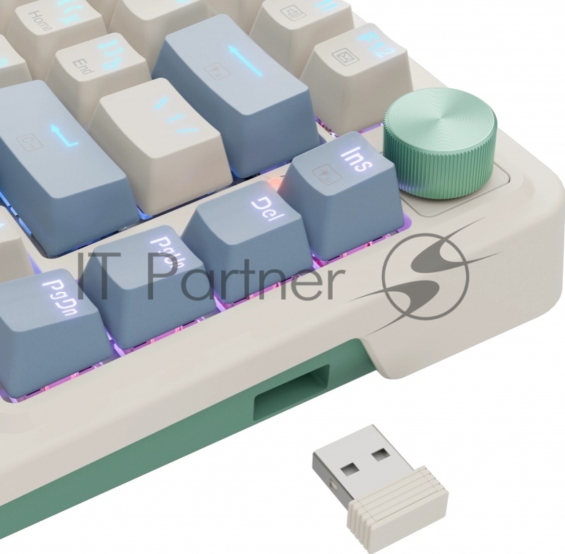 Беспроводная клавиатура Redragon Ucal Pro RU,RGB,кре/фиол/зел,BT+2.4,гас