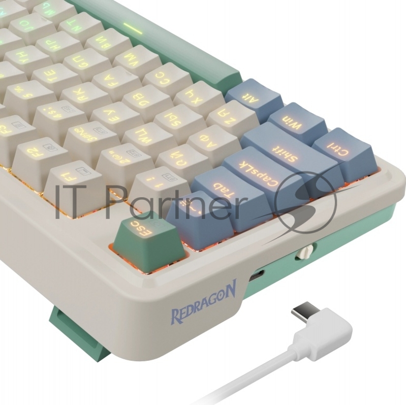 Беспроводная клавиатура Redragon Ucal Pro RU,RGB,кре/фиол/зел,BT+2.4,гас