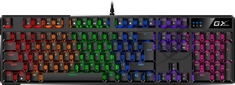 Клавиатура игровая проводная Genius Scorpion K12 /механическая/коричневые переключатели/RGB/Анти-Ghostin 1.8м/черный (31310057402)