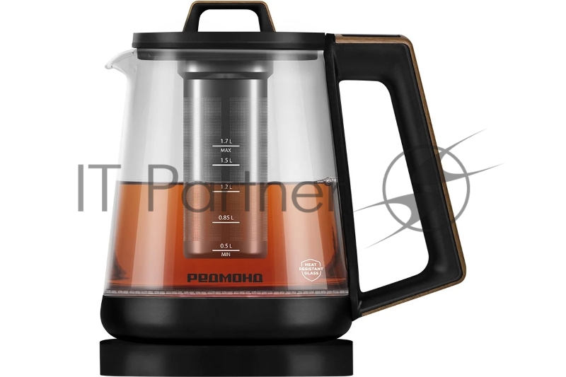 Чайник Redmond KG-251, черный с деревом