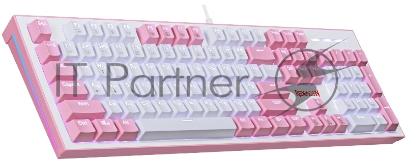 Клавиатура Defender REDRAGON HADES проводная USB бело-розовая