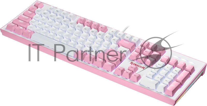 Клавиатура Defender REDRAGON HADES проводная USB бело-розовая