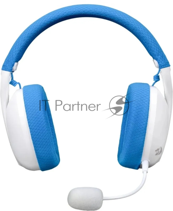 Беспроводная игровая гарнитура REDRAGON IRE PRO бело-синяя (USB, 2.4G, Bluetooth, 40 мм, 400 мА·ч)