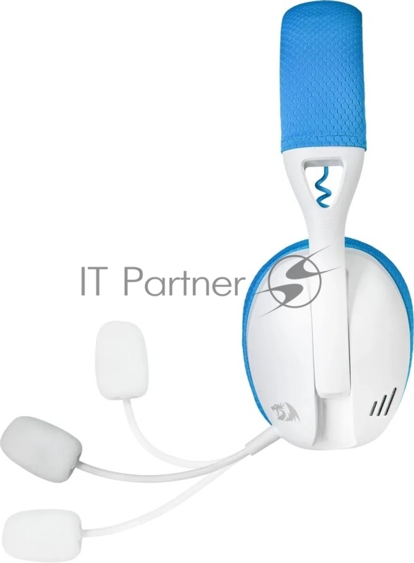 Беспроводная игровая гарнитура REDRAGON IRE PRO бело-синяя (USB, 2.4G, Bluetooth, 40 мм, 400 мА·ч)