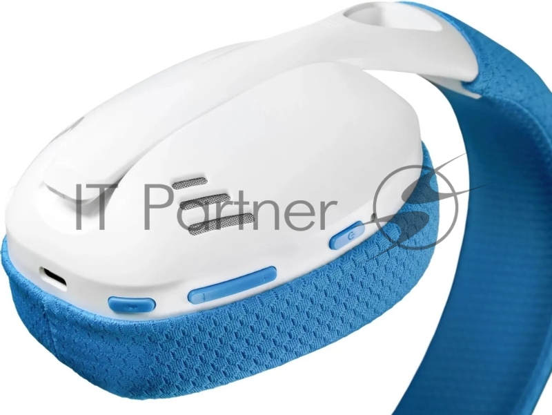 Беспроводная игровая гарнитура REDRAGON IRE PRO бело-синяя (USB, 2.4G, Bluetooth, 40 мм, 400 мА·ч)