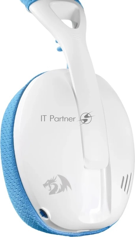 Беспроводная игровая гарнитура REDRAGON IRE PRO бело-синяя (USB, 2.4G, Bluetooth, 40 мм, 400 мА·ч)