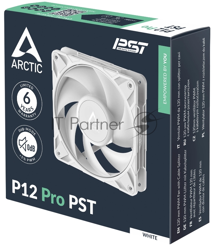 Вентилятор для процессора Arctic Cooling Вентилятор корпусной ARCTIC P12 Pro PST (White) - retail (ACFAN00308A)