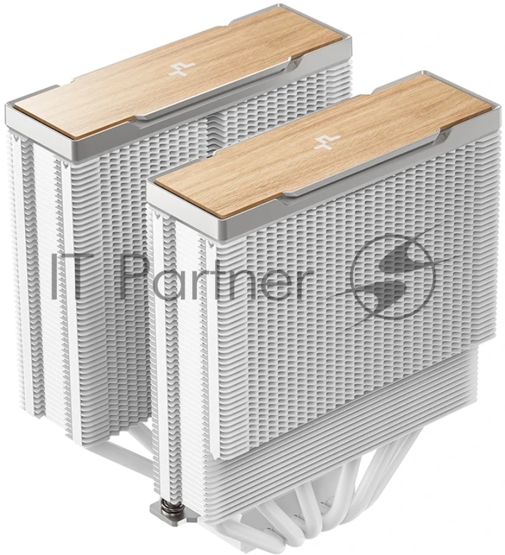Кулер для процессора DEEPCOOL AK620 G2 WH LGA1851/1700/1200/115X/AM5/AM4 (8шт/кор, TDP 260W, PWM, DUAL Fan 120mm, 6 тепл. трубок, Copper Base, Wood-grain top cover, белый) RET (R-AK620G2-WHNNMN-GJD)