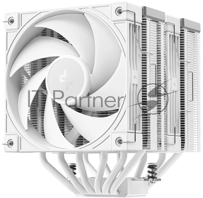 Кулер для процессора DEEPCOOL AK620 G2 WH LGA1851/1700/1200/115X/AM5/AM4 (8шт/кор, TDP 260W, PWM, DUAL Fan 120mm, 6 тепл. трубок, Copper Base, Wood-grain top cover, белый) RET (R-AK620G2-WHNNMN-GJD)